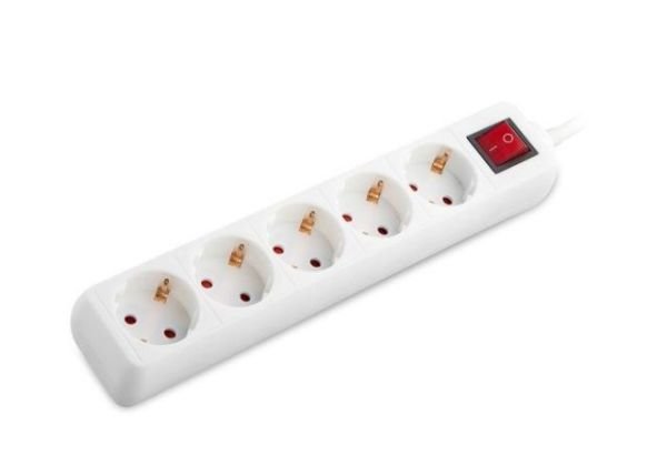 SPG7-5-20 2m 5'li Akım Korumalı Priz Beyaz
