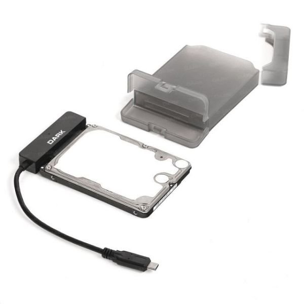 DK-AC-DSE211 2.5'' HDD/SSD DESTEKLİ USB3.1 (TYPE-C) 10GBPS SEFFAF DİSK KUTUSU