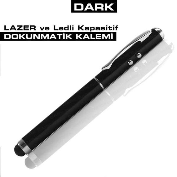DK-AC-IPPEN03 Kapasitif dokunmatik kalem - Laser ve led fener özellikli