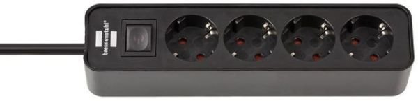 1153240000 Ecolor 4 'lü Uzatma Priz Siyah