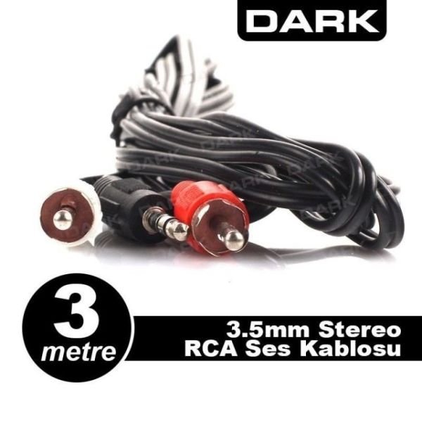 DK-CB-AURCAX35L300 3 Metre 3.5mm RCA Stereo Ses Kablosu