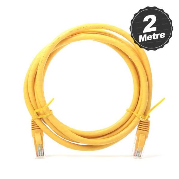 DK-CB-NT6U200Y CAT6 2M UTP Awg 24/7 Bakır Sarı Network Kablosu