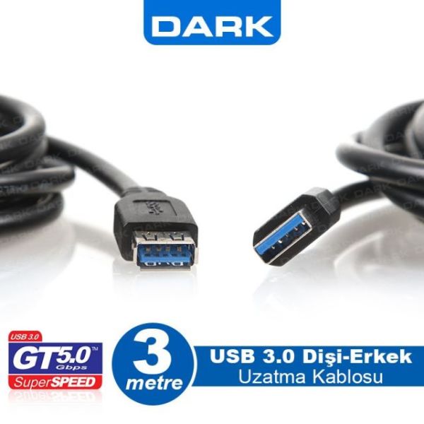 DK-CB-USB3EXTL300 3M USB 3.0 Uzatma Kablosu