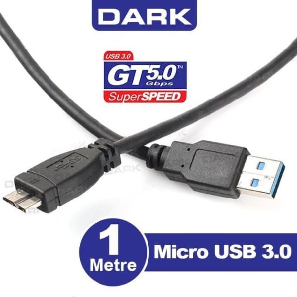 DK-CB-USB3MICROB 1M USB 3.0 - Micro B Taşınabilir Disk Kablosu