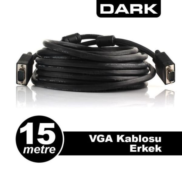 DK-CB-VGAL1500 15M M/M Monitör PC Arası VGA Data Görüntü Kablosu