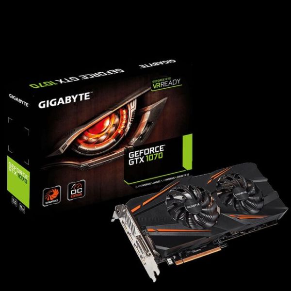 GV-N1070WF2OC-8GD GTX1070 8GB 256B GDDR5 DVID/HDMI/DP Gaming Nvidia Ekran Kartı