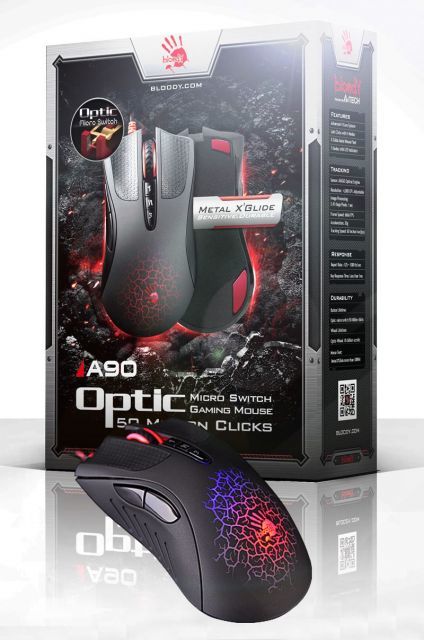 A90BLACK Kablolu,MultiCore Optik,4000CPI-iSW,iSC,MA,Siyah Gaming Mouse