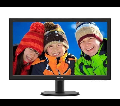 243V5LHSB5-01 23,6'' LED, GAM, 1920x1080, 1ms, VGA-DVI-HDMI, Siyah Monitör