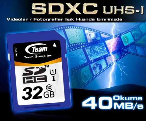 TMSDHC32GC10 32 GB Secure Dijital SDXC 40 MB UHS 1 SD-MMC Kart