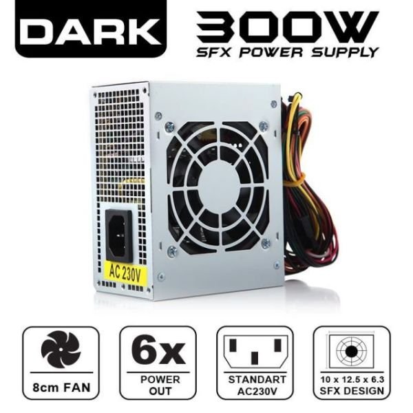 DKPS300SFX 300W KUTULU 8CM FANLI 2XSATA 2XHDD POWER SUPPLY