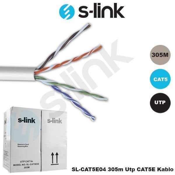 SL-CAT5E04 CAT5 305M UTP Network Kablosu