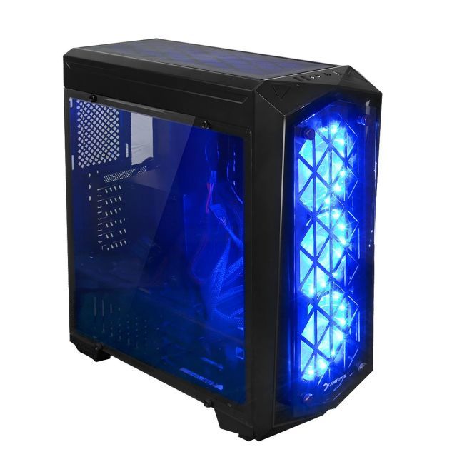 URANOS 3x120mm Mavi Fanlı Tempered Glass Gaming Mid ATX Kasa