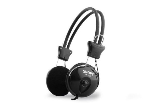 SN-715 Kablolu Mikrofonlu Siyah Kulak Üstü Kulaklık