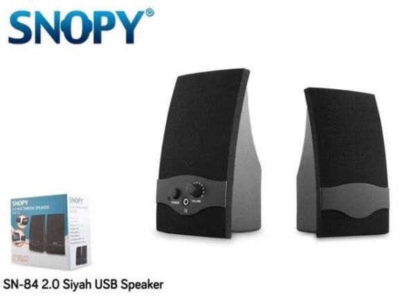 SN-84 6W Rms USB Kablolu 1+1 Siyah Hoparlör