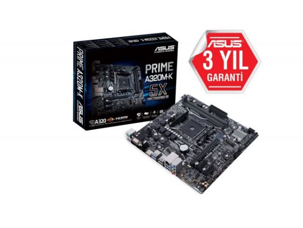 PRIME-A320M-K AMD A320 AM4 DDR4 3200MHz HDMI/VGA Anakart