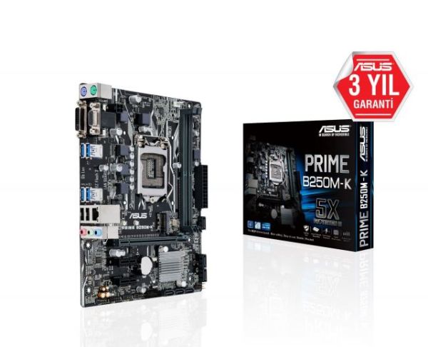 PRIME-B250M-K Intel B250 1151 DDR4 2400MHz DVI/VGA Anakart