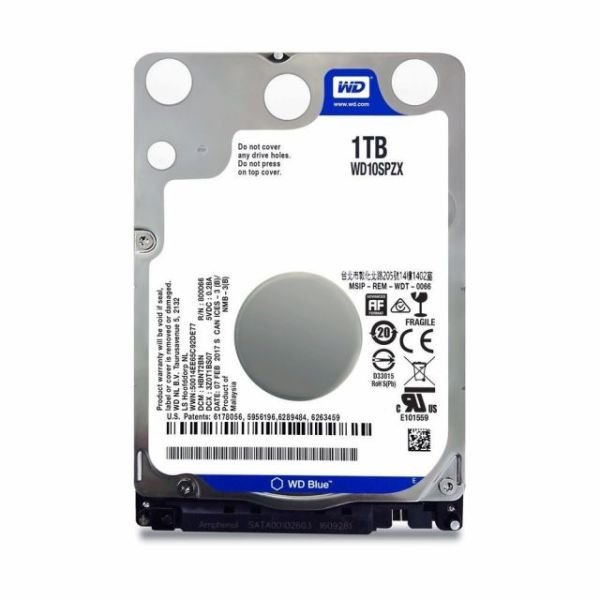 WD10SPZX 1TB 2.5'' 5400RPM Sata3 128MB Blue Dahili Notebook HardDisk