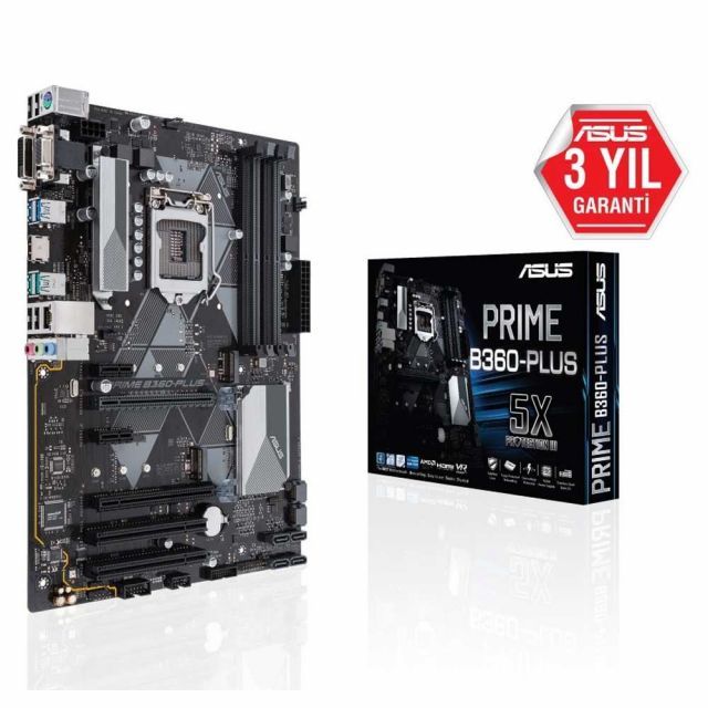 PRIME-B360-PLUS Intel B360 1151 DDR4 2666MHz VGA/HDMI/DVI Anakart