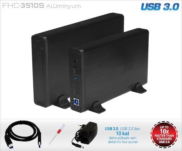 FHC-3510S 3.5'' SATA USB 3.0 HDD KUTU