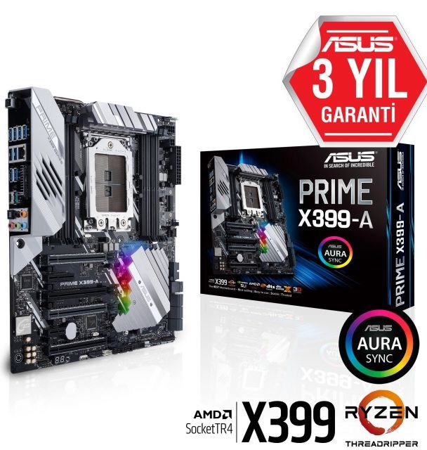 PRIME-X399-A AMD X399 TR4 DDR4 3600MHz M2 USB3.1 WiFi AURA RGB Anakart